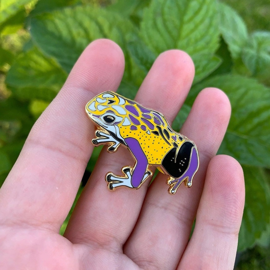 Nonbinary Pride Frog Pin