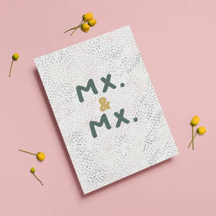 Mx & Mx Non Binary Wedding Card