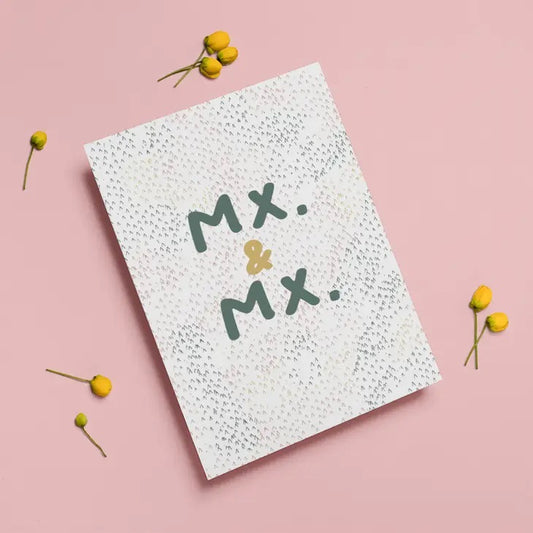 Mx & Mx Non Binary Wedding Card