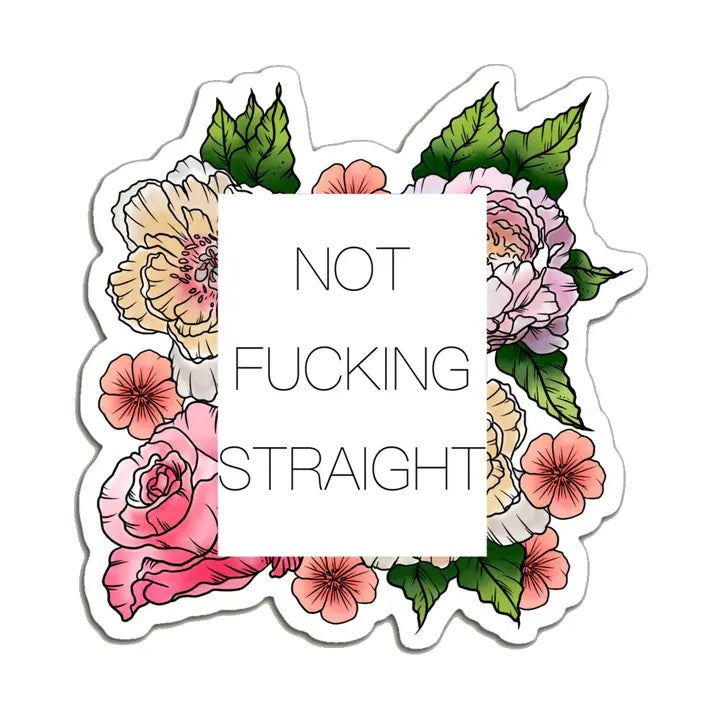 Not Fucking Straight Sticker