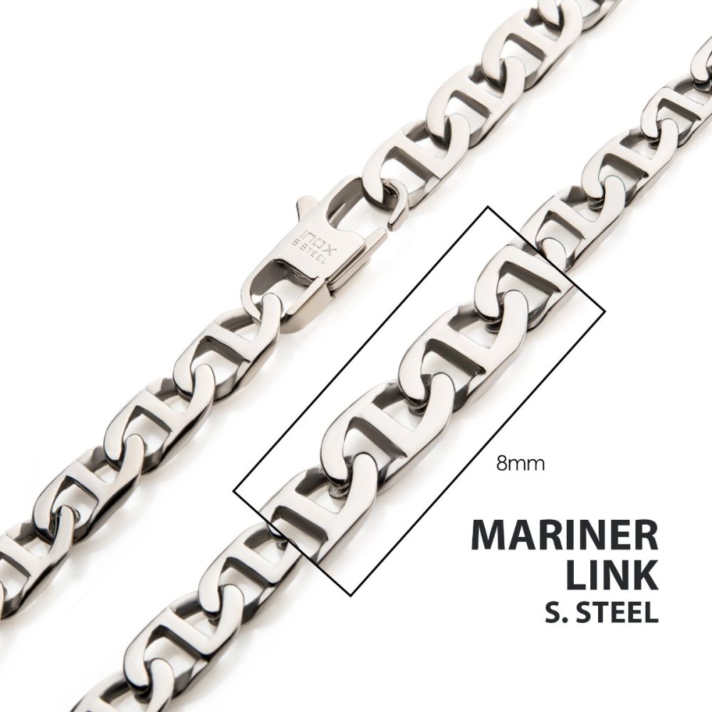 8mm Steel Mariner Link Chain 24"