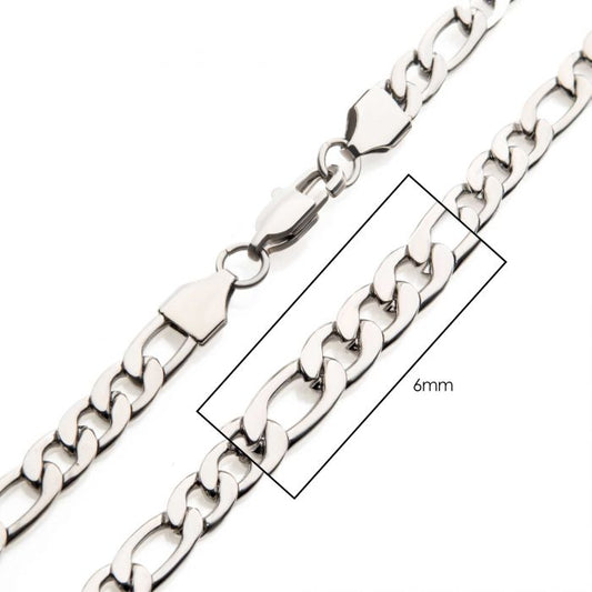 6MM 20" STEEL FIGARO CHAIN
