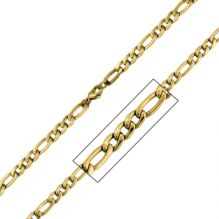 Figaro Gold Chain 6mm 30"