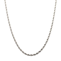 Collier chaîne en corde d'acier 4MM 24 pouces