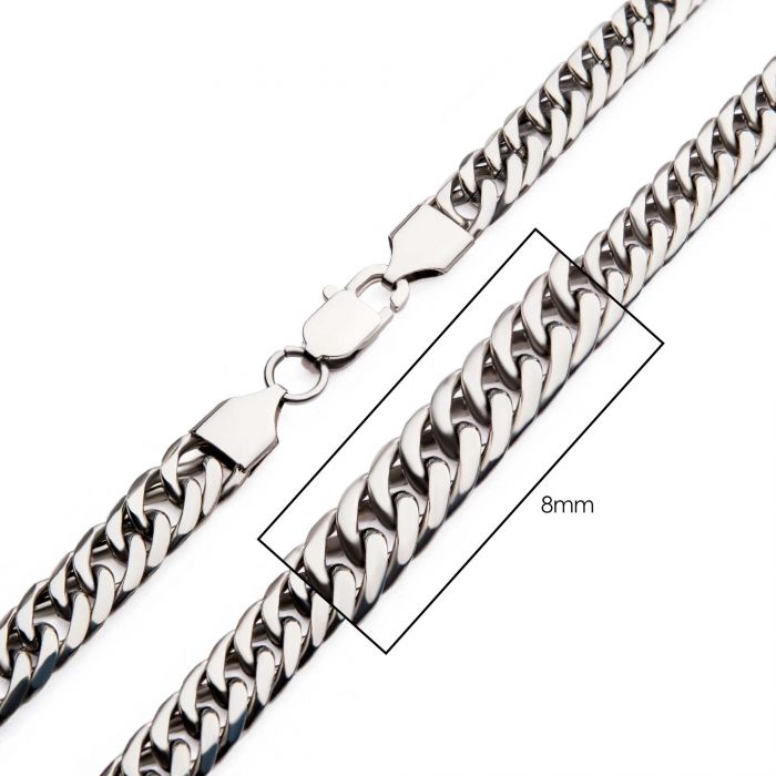 Stainless Steel Dome Curb Chain 8mm 20"