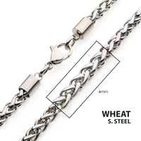 4mm Steel Wheat Chain Necklace 2