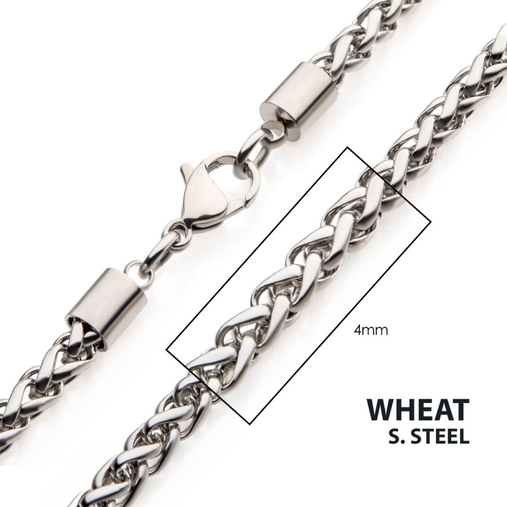 4mm Steel Wheat Chain Necklace 2