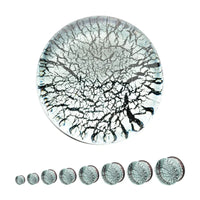 Crackle Double Flare Glass Plug
