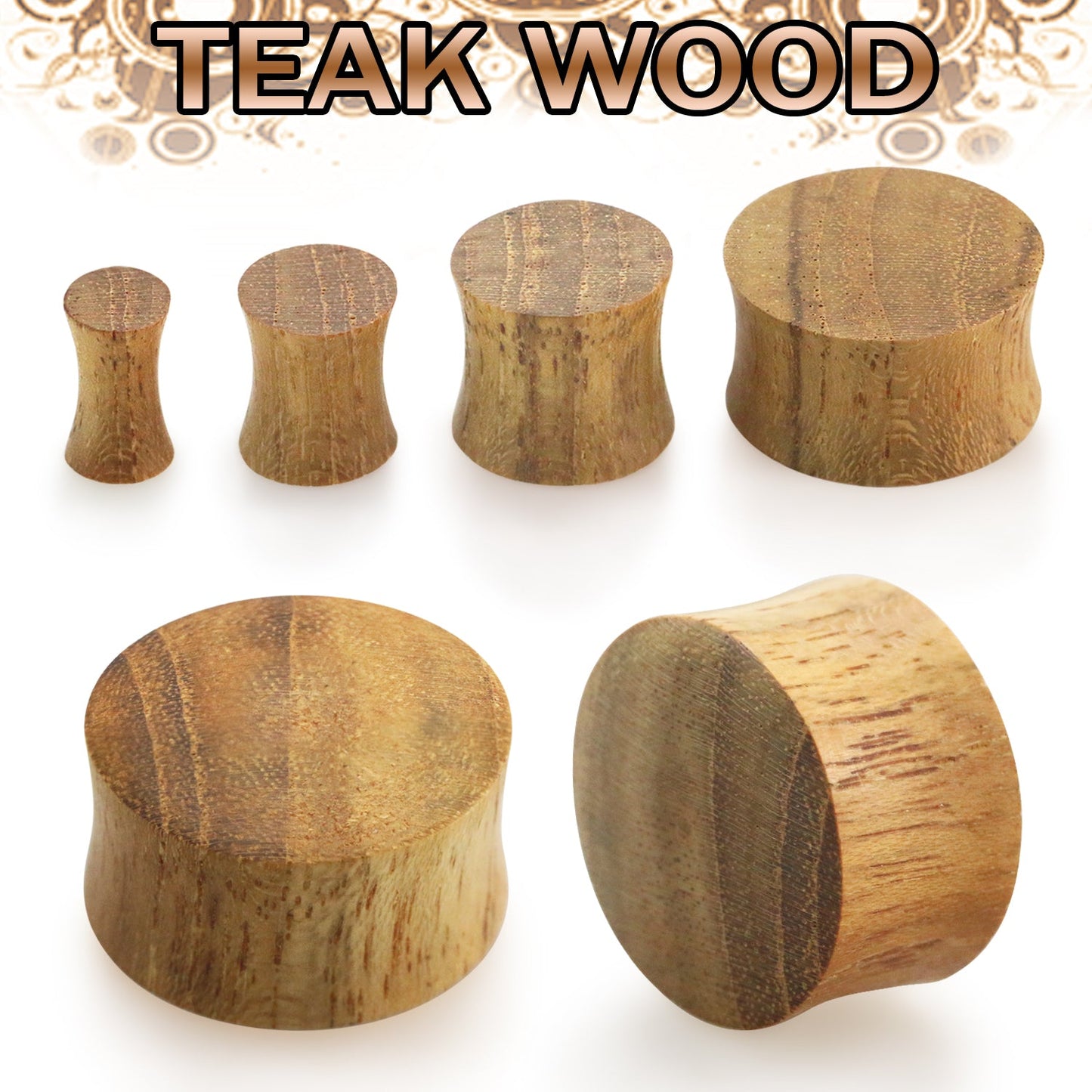 Teak Wood Double Flare