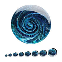 Galaxy Swirl Double Flare Black Background