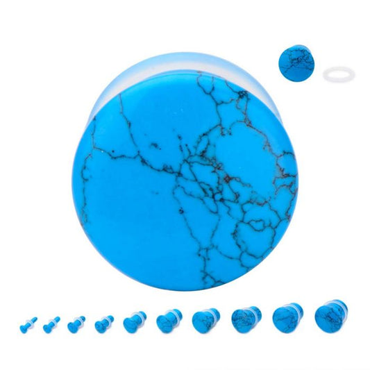 Turquoise Single Flare Plug 0g - 2g