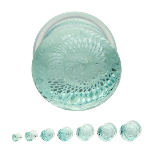 Woven Spiral Single Flare Glass 2g