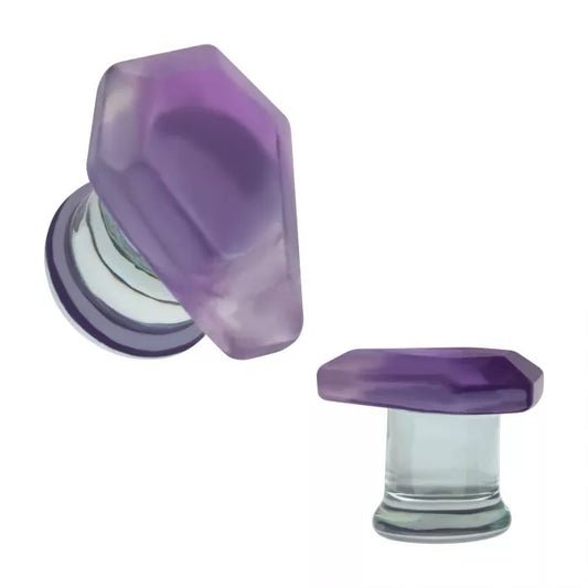 AMETHYST COFFIN DOUBLE FLARE 0G-7/8
