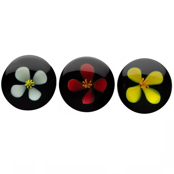 Bouchon en Verre Double Flare Fleur 0g - 7/8"