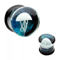 Jellyfish Double Flare Glass Plug 0g - 7/8"