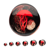 Jellyfish Double Flare Glass Plug 0g - 7/8"