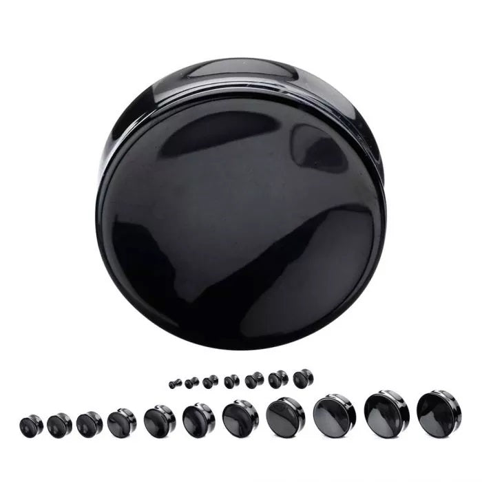 Black Onyx Double Flare 1"+