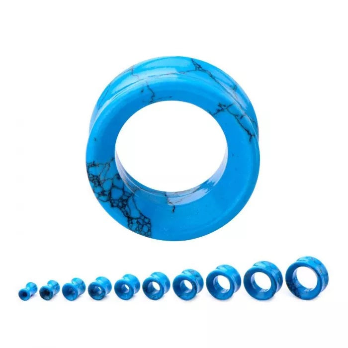 Turquoise Double Flare 1"+