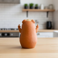 Orange Black Tan Guinea Pig Middle Finger Figurine