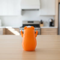 Orange Black And White Guinea Pig Middle Finger Figurine