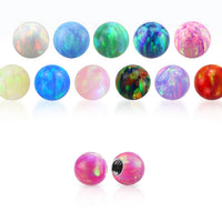 14 Gauge Opal bead internally thread