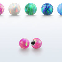 16 Gauge Opal bead internally thread