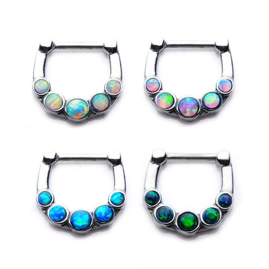 5 Synthetic Bezel Set Opals