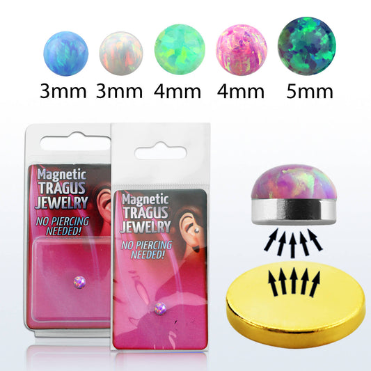 Opal Round Magnetic Stud