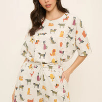 Colorful Cartoon Dogs Relaxed Fit Shorts