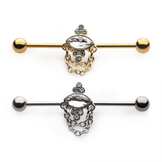 Oval And Round Gems With Chains