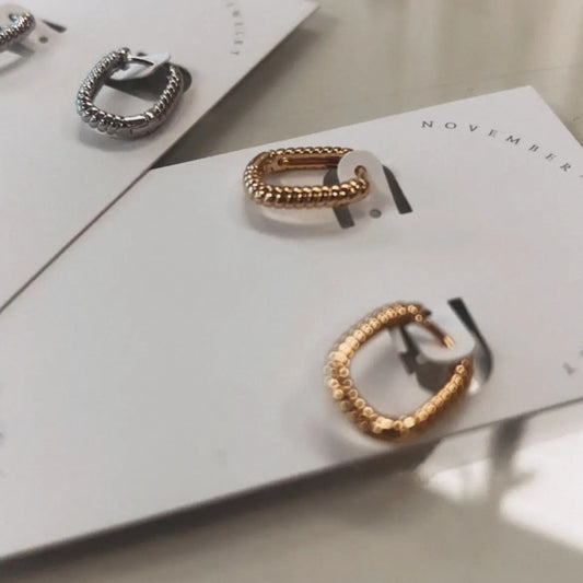 Oval Twist Hoops