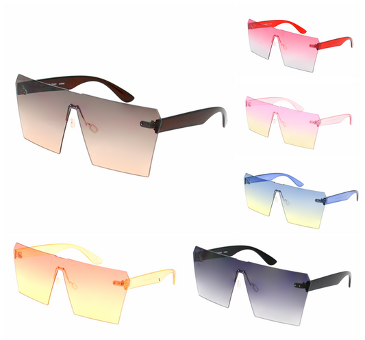 Squarelike Large Lens Sunglasses