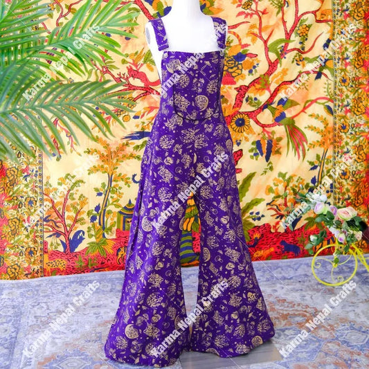 Magical Celestial/Mushroom Wide Leg Plus Size Jumpsuit