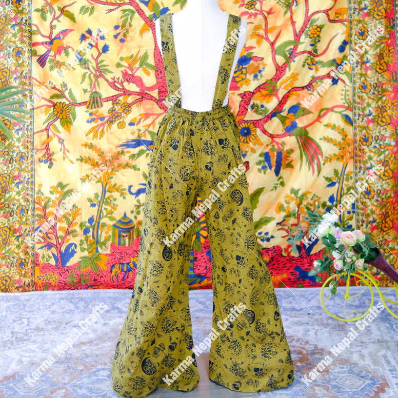 Magical Celestial/Mushroom Wide Leg Plus Size Jumpsuit
