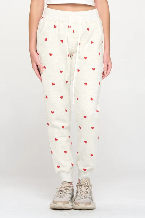 Heart Print Joggers