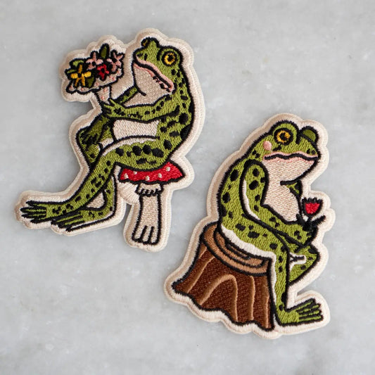 Froggy Sticky Patch Embroidered Set