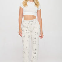 Cat Face Print Sweatpants