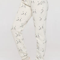 Cat Face Print Sweatpants