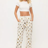 Colorful Dog Heads Print Sweatpants