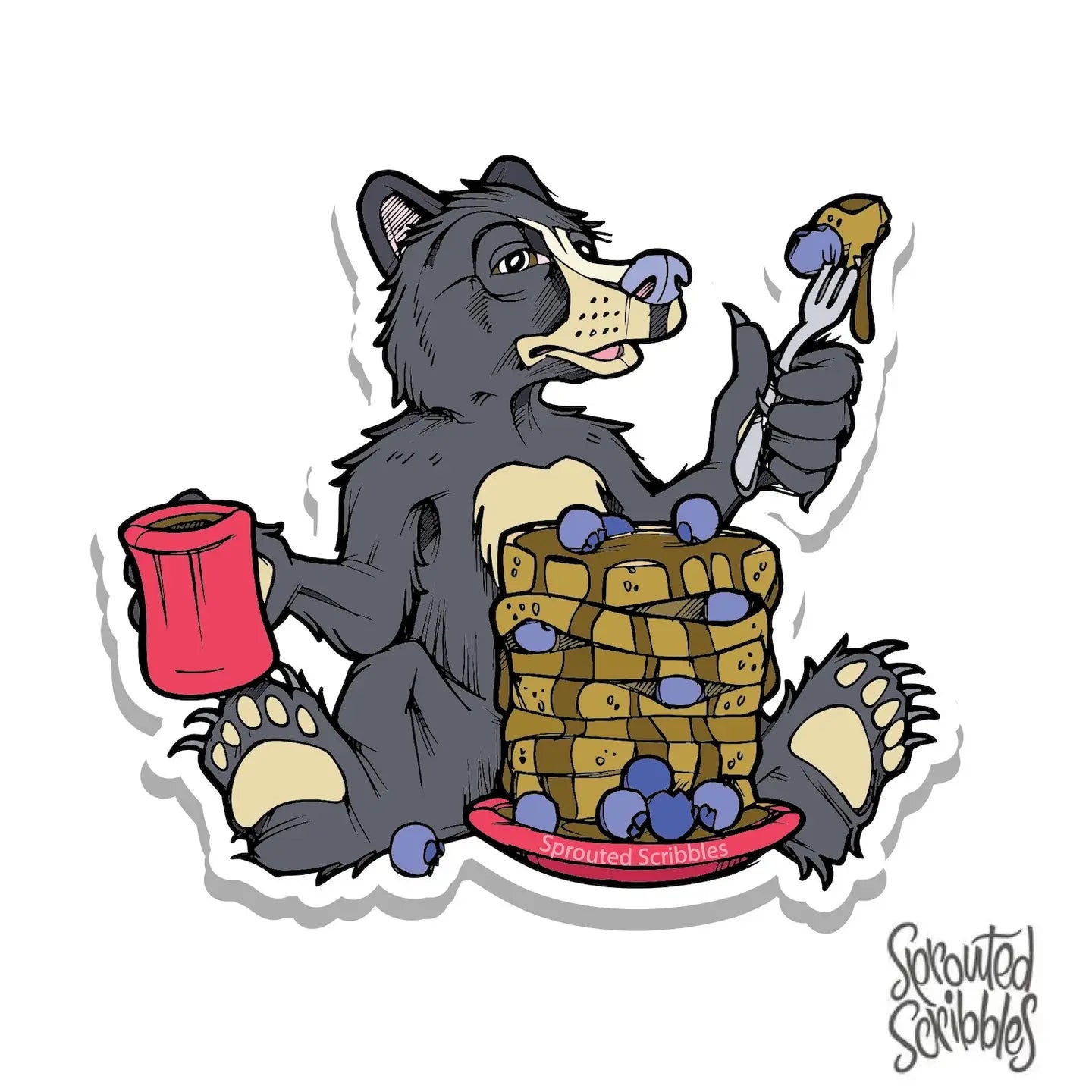 Pancake Bear Vinyl Sticker