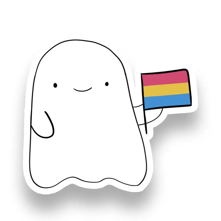 Pansexual Pride Ghost Sticker