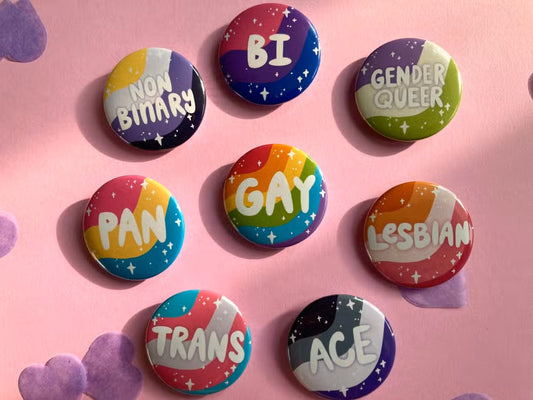 Pan Queer Pride Holo Pin.
