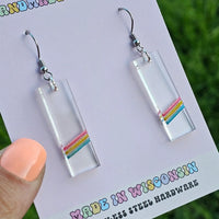 Pansexual Acrylic Pride Flag Earrings