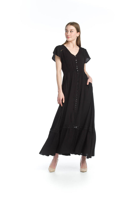 Button Front Maxi Dress
