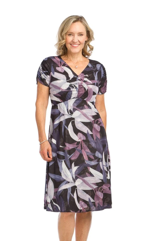 Floral Mesh And Jersey Reversable Dress