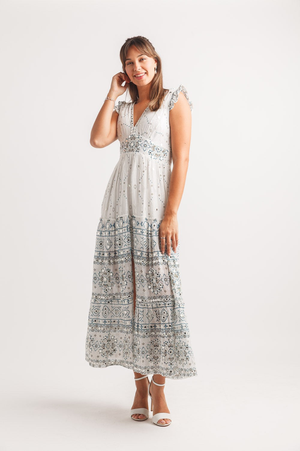 Mirror Detail Border Dress