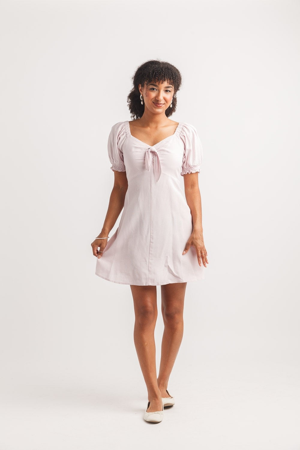 Off The Shoulder V Neck Midi Dress