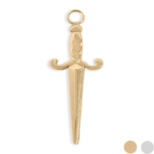 18K Gold Pvd Dagger Charm