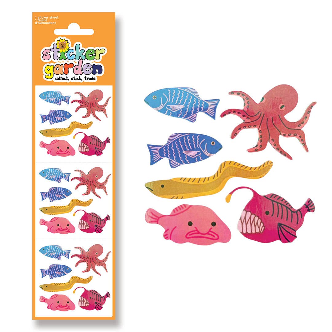 Pearl Sea Creatures Sticker Sheet