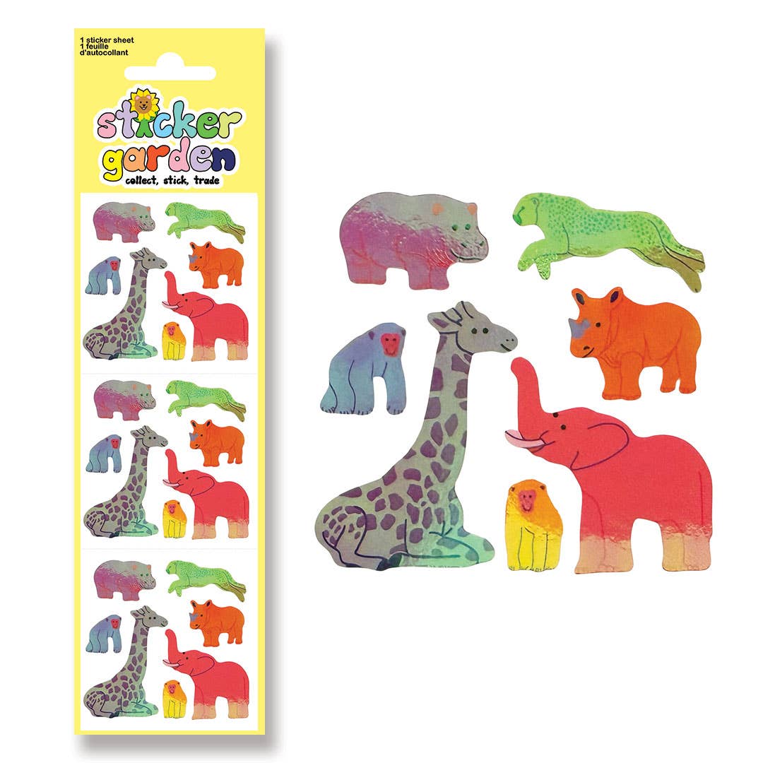 PEARL WILD ANIMALS STICKER SHEET